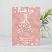 Dank u de Kleding van het Huwelijk van het Bedankkaart (Staand voorkant)