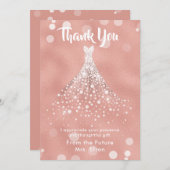 Dank u de Kleding van het Huwelijk van het Bedankkaart (Voorkant / Achterkant)