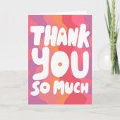 DANK U DE kleurrijke roze strepen DOUANE Kaart (Voorkant)