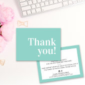 DANK U DE moderne bedrijfsinvoeging serif mint gre Visitekaartje