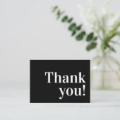 DANK U DE moderne bedrijfsinvoeging serif zwart wi Visitekaartje (Staand voorkant)