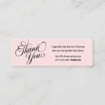 Dank u de moderne roze klantenloyaliteitskorting