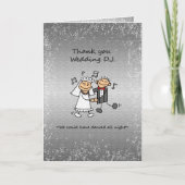 Dank u de Muziek van DJ van het Huwelijk Bedankkaart (Voorkant)