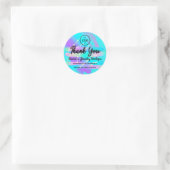 Dank u de Naam van het Manuscript Holographic Stro Ronde Sticker (Tas)