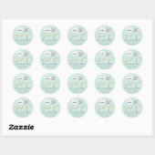 Dank u de Naam van het Manuscript Logo Qr- Code On Ronde Sticker (Vel)
