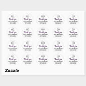 Dank u de Naam van het Manuscript Logo Witte Paars Ronde Sticker (Vel)