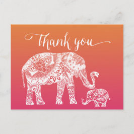 Dank u - de Olifant van de Henna Briefkaart