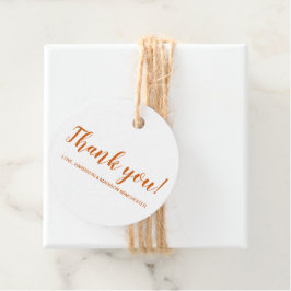 Dank u de oranje Thanksgiving van het de dienstman Bedankjes Labels