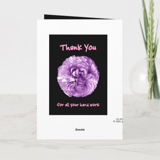 DANK U de PAARS van de Dag van Beroeps Admin Bedankkaart (Achterkant)