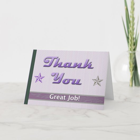 Dank u de Relaties van de Werknemer Bedankkaart (Voorkant)