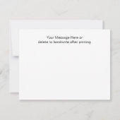 Dank u de Rustige Koord van het Hout de Kaart van  Notitiekaartje (Achterkant)