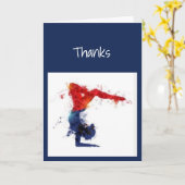 Dank u de Speler van de Gymnastiek van de apprecia Kaart (Gele Bloem)