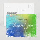 Dank u de stijl van de waterverf van het Vrouw van Feestdagenkaart (Voorkant / Achterkant)