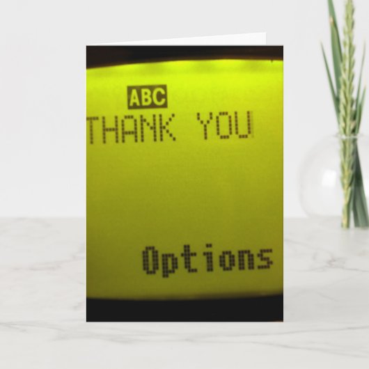 Dank u de telefoonwenskaart van de Cel Bedankkaart (Voorkant)