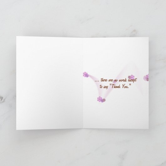 dank u de tuin van de kosmosbloem bedankkaart (Binnen)