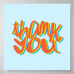 Dank u de Van letters voorziende Gift van de Kunst Poster