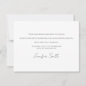 Dank u de Waterverf Wildbloemen van het Manuscript Notitiekaartje (Achterkant)