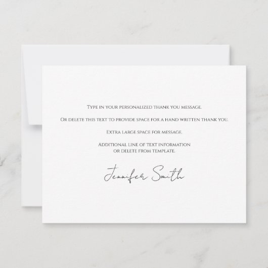 Dank u de Waterverf Wildbloemen van het Manuscript Notitiekaartje (Achterkant)