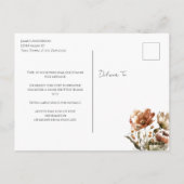 Dank u de Waterverf Wilde bloem van het Manuscript Briefkaart (Achterkant)