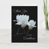 Dank u deelnemings witte magnolia's bedankkaart (Voorkant)
