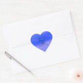 Dank u Deep Blue Cloud Abstracte kunst bruiloft Hart Sticker (Envelop)