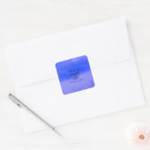 Dank u Deep Blue Cloud Abstracte kunst bruiloft Vierkante Sticker (Envelop)