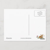Dank u Deer cartoon briefkaart (Achterkant)