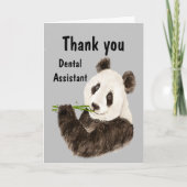 Dank u Dental Assistant voor Funny Panda Beer Kaart (Voorkant)