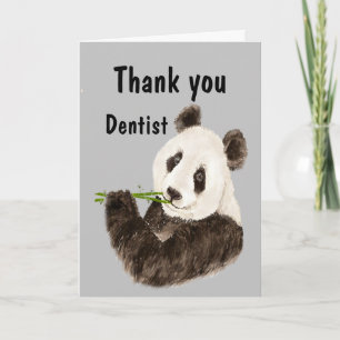 Dank u Dentist met het Beer Funny Panda Kaart