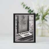 Dank u deur mat foto briefkaart (Staand voorkant)