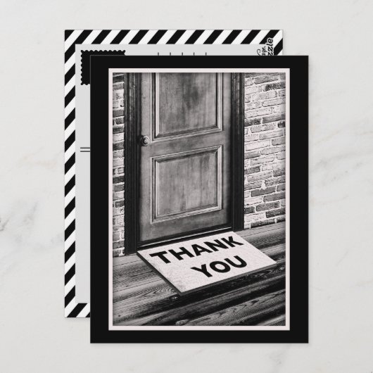 Dank u deur mat foto briefkaart (Voorkant / Achterkant)