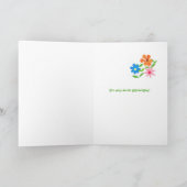 Dank u die voor Baby Kaart zitten - Flower power (Binnen)