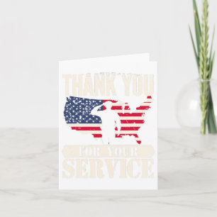 Dank u dienst Veteraan Amerika Patriot Militaire Kaart