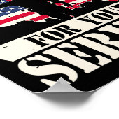 Dank u dienst Veteraan Amerika Patriot Militaire Poster (Hoek)