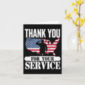 Dank u dienst Veteraan Salute Patriot Militaire Kaart (Gele Bloem)