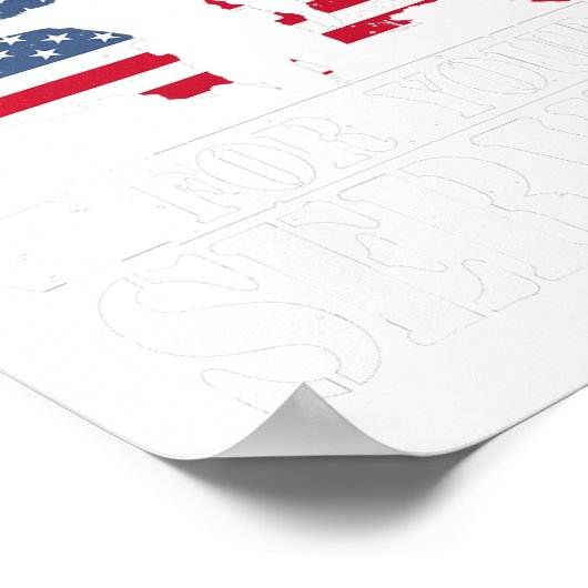 Dank u dienst Veteraan Salute Patriot Militaire Poster (Hoek)