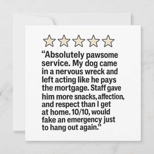 Dank u dierenarts kaart (Voorkant)