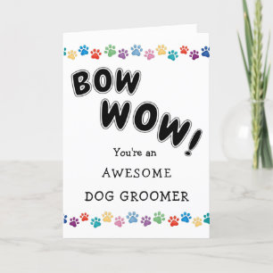 Dank u Dierenartsenhond Walker Groomer Caregiver Kaart