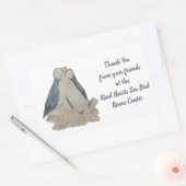 Dank u Dierenredding Schattigee Puffins Rechthoekige Sticker (Envelop)
