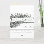 Dank u: Diner gastvrouw Bedankkaart (Achterkant)