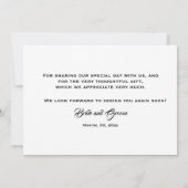 Dank u DIY 3 foto roos gouden string lichten Bedankkaart (Achterkant)