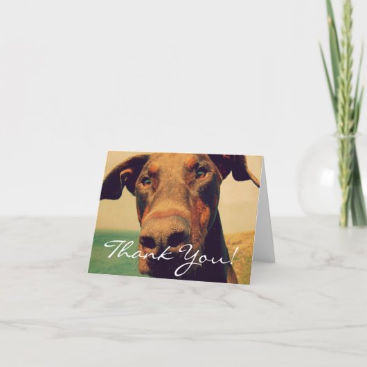 Dank u Doberman Bedankkaart (Voorkant)