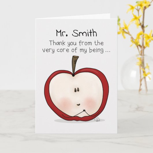 Dank u docent COVID-19, Apple Core Kaart (Gele Bloem)