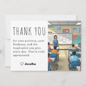 Dank u docent Kaart Elegant Waardering Ontwerp (Voorkant)