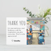 Dank u docent Kaart Elegant Waardering Ontwerp (Staand voorkant)