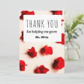 Dank u docent Kaart Elegant Waardering Ontwerp (Staand voorkant)