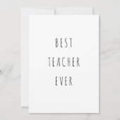 Dank u docent Kaart Elegant Waardering Ontwerp (Achterkant)