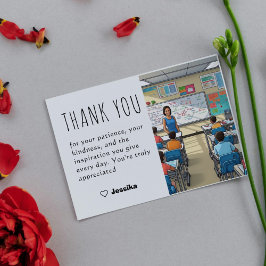 Dank u docent Kaart Elegant Waardering Ontwerp