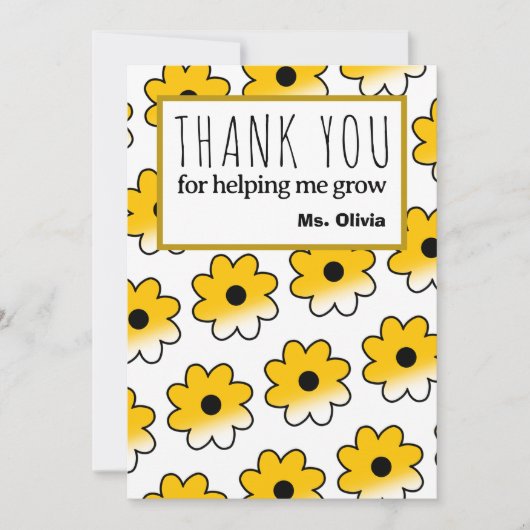 Dank u docent Kaart Elegant Waardering Ontwerp (Voorkant)