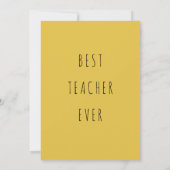 Dank u docent Kaart Elegant Waardering Ontwerp (Achterkant)